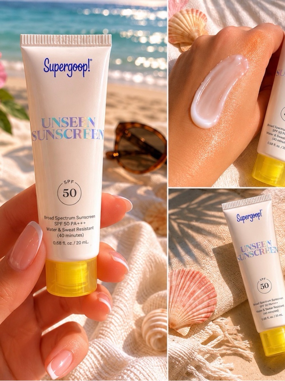 Supergoop! Unseen Sunscreen SPF 50 — 2 Tubes of 0.34 fl oz each